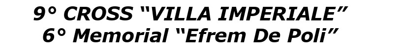 CROSS VILLA IMPERIALE IX EDIZIONE