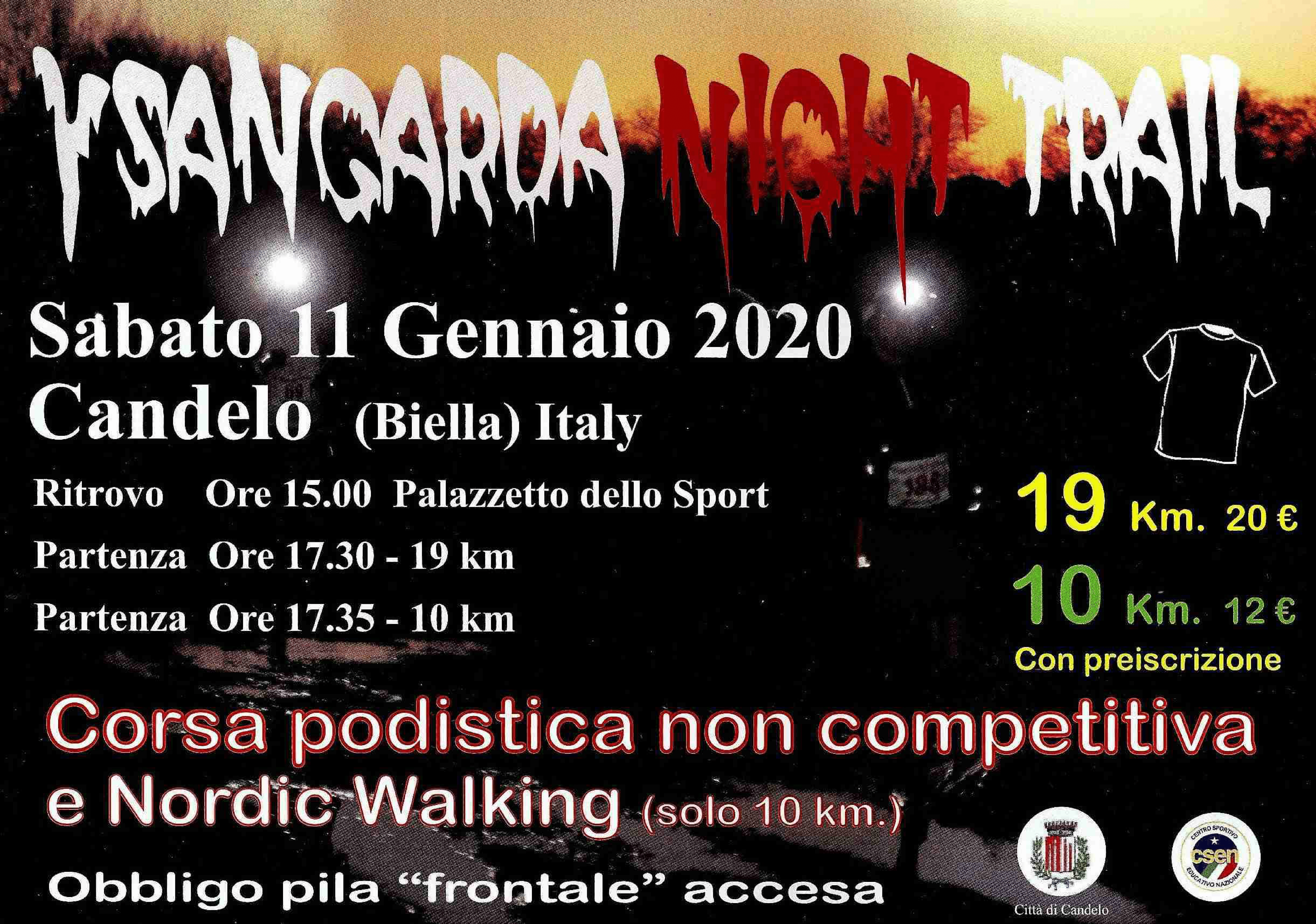 Volantino YSANGARDA NIGHT TRAIL VII EDIZIONE