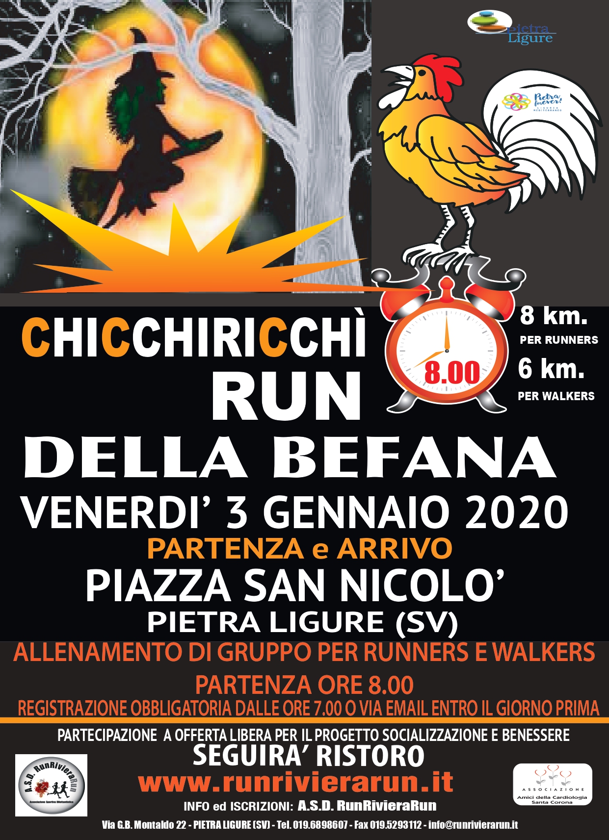 Volantino CHICCHIRICCHÌ RUN DELLA BEFANA