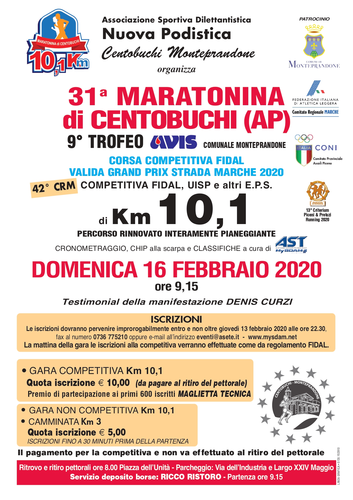 Volantino MARATONINA DI CENTOBUCHI XXXI EDIZIONE