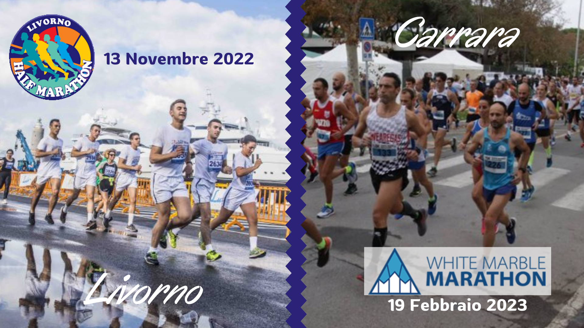 Breaking News: l'abbinata Benetti Livorno Half Marathon-White Marble Marathon! Solo con AppNRun!