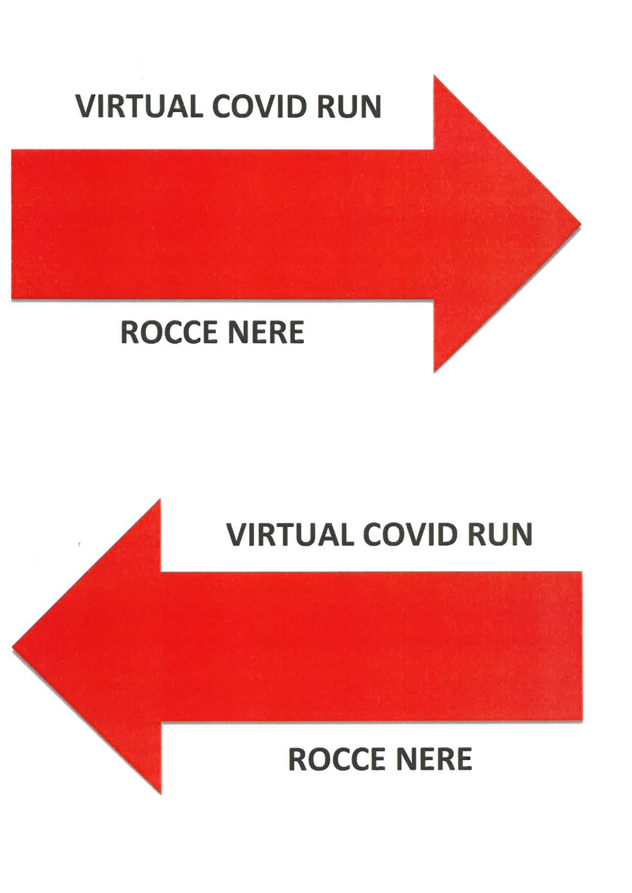 Volantino VIRTUAL RUN - ROCCE NERE - GENOVA V-RUNNING CHALLENGE