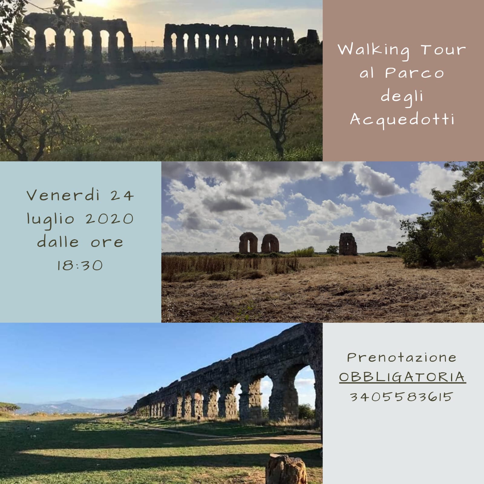 Volantino WALKING TOUR AL PARCO DEGLI ACQUEDOTTI