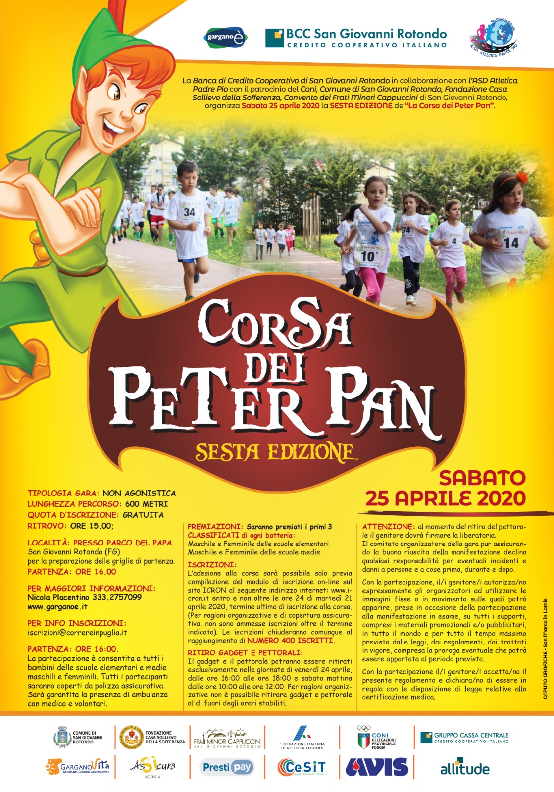 Volantino CORSA DEI PETER PAN VI EDIZIONE