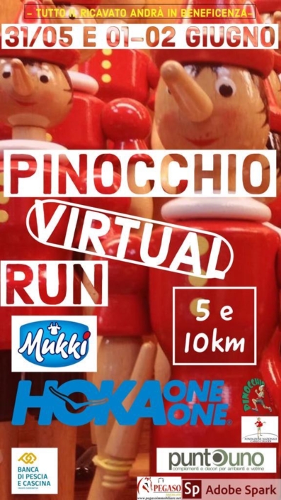 Volantino PINOCCHIO VIRTUAL RUN