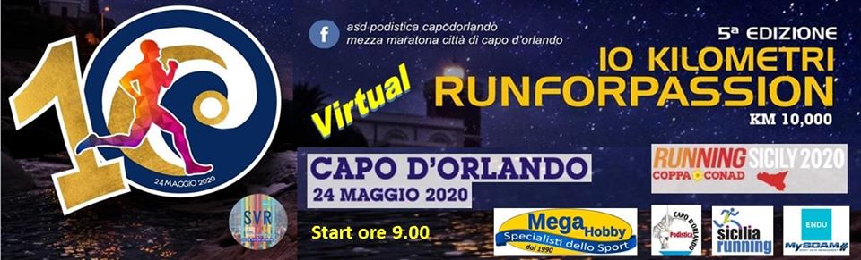 Volantino RUN FOR PASSION VIRTUAL